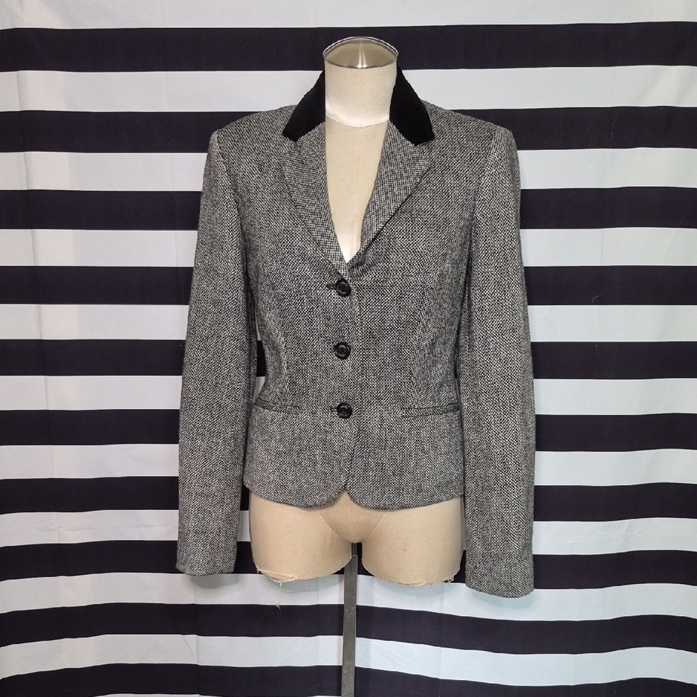 Vintage Herringbone Women's Tailored Blazer Jacket